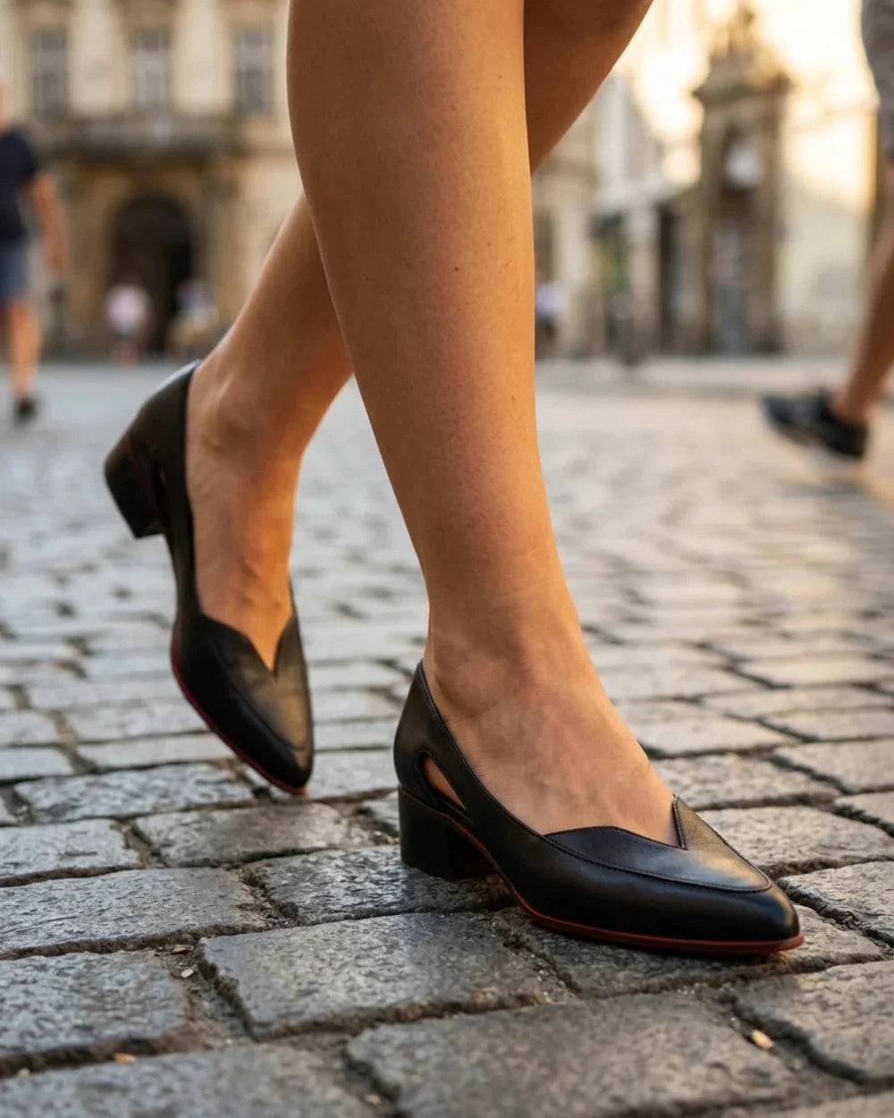 Momount Women’s Block Heel Pumps – Pointed Toe Office — flats-for-women-closed-toe-slip-on-black-08-reference-view.webp