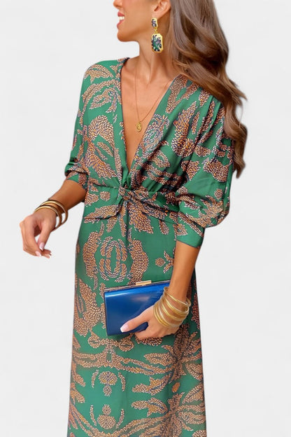 Momount dámske bodycon midi šaty – dlhý rukáv, prekrížený detail, elegantné
