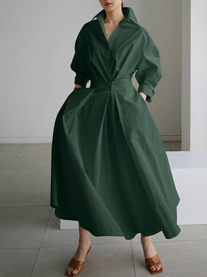 Evangelia | Elegantné bavlnené prepínacie midi šaty