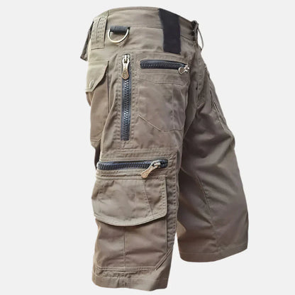 Momount pánske cargo šortky – multifunkčné vrecká, zips, D-krúžok, taktické pracovné