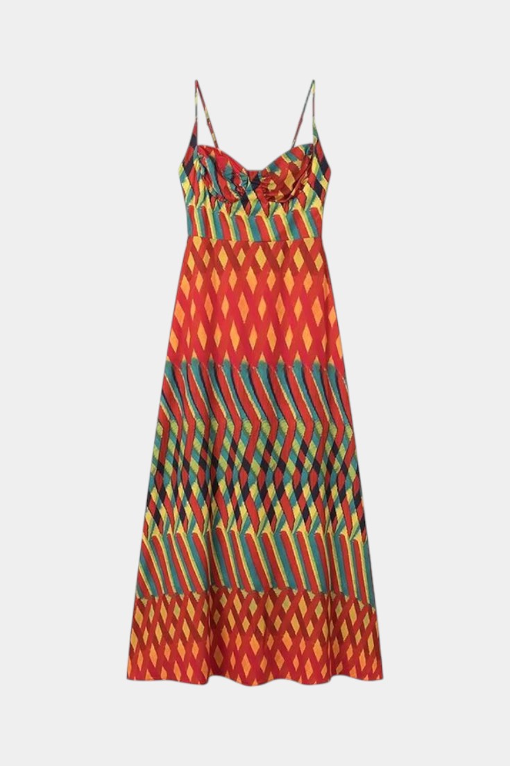 Momount dámske boho maxi šaty – splývavé letné šaty na ramienka