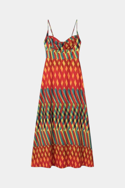Momount dámske boho maxi šaty – splývavé letné šaty na ramienka
