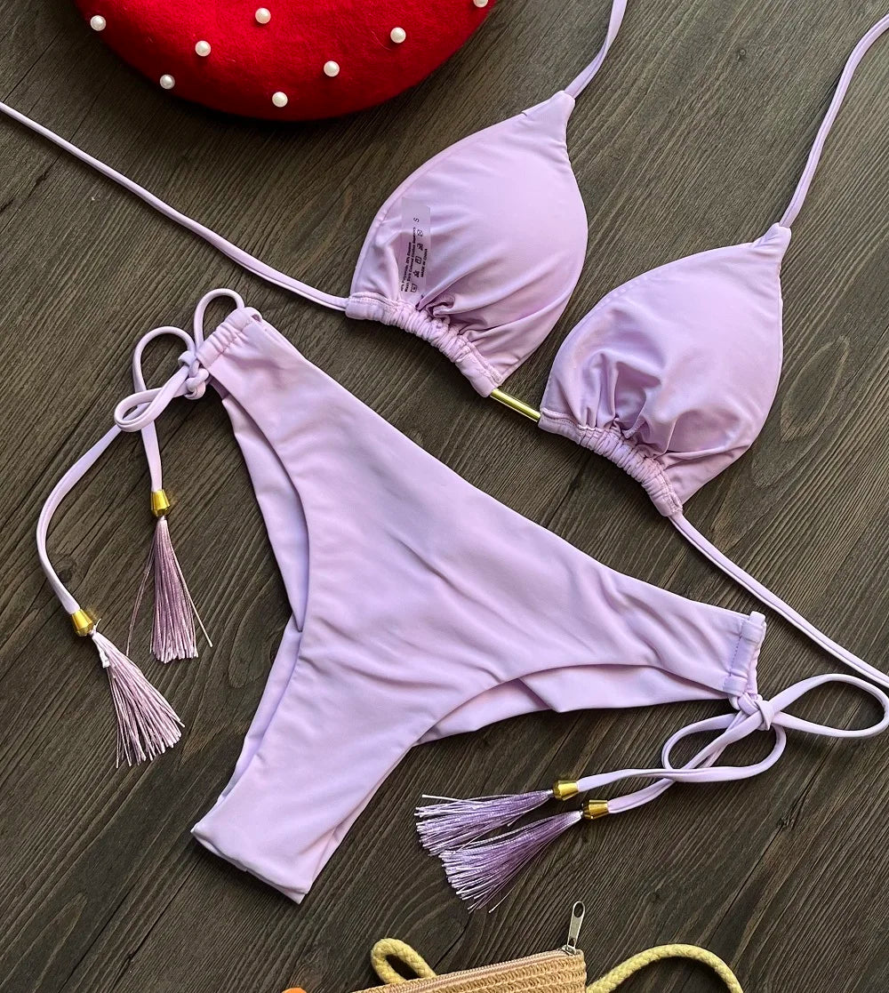 Momount Women Brazilian Bikini Set