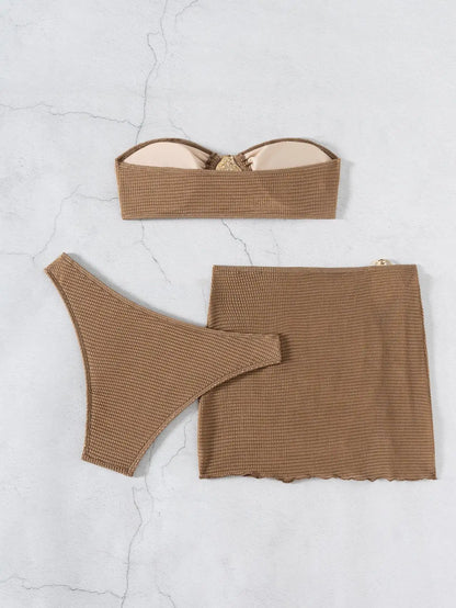 Momount Women Bikini Set with Sarong