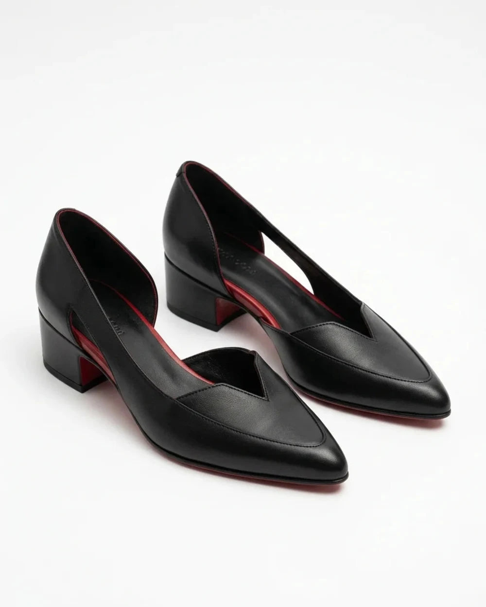 Momount Women’s Block Heel Pumps – Pointed Toe Office — flats-for-women-closed-toe-slip-on-black-05-reference-view.webp
