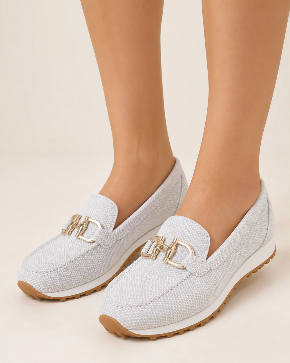 Dámske námornícke mokasíny s dvojitou prackou a športovou podrážkou — fotografia produktu 12